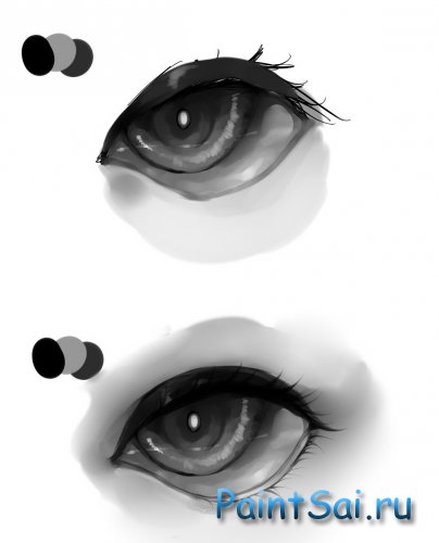 Рисование глаз в Paint Tool SAI