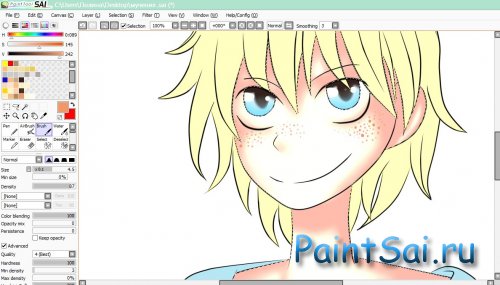 Как просто нарисовать и раскрасить аниме персонажа в Paint Tool SAI.